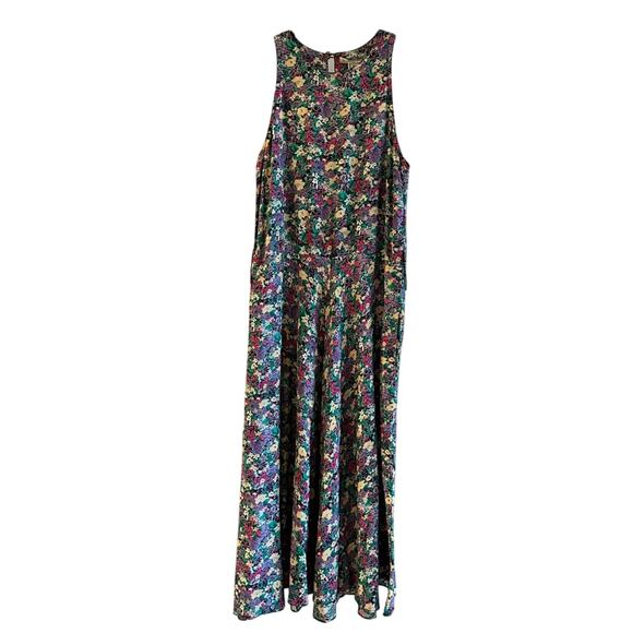 Vintage floral aline tank maxi dress size medium - Picture 1 of 7
